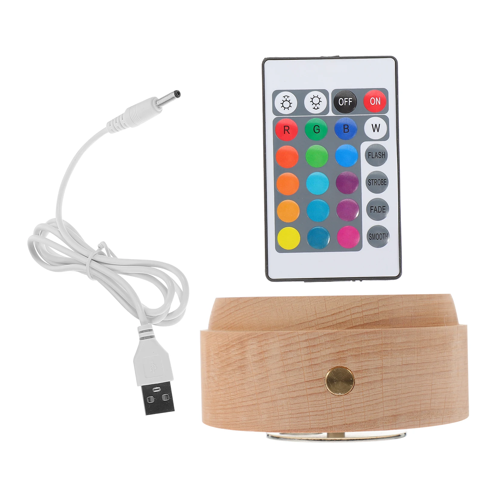 

Usb Beech Wood Base Natural Led Display Stand For Crystal Ball Glass Art Lamp Decoration Lighting Holder
