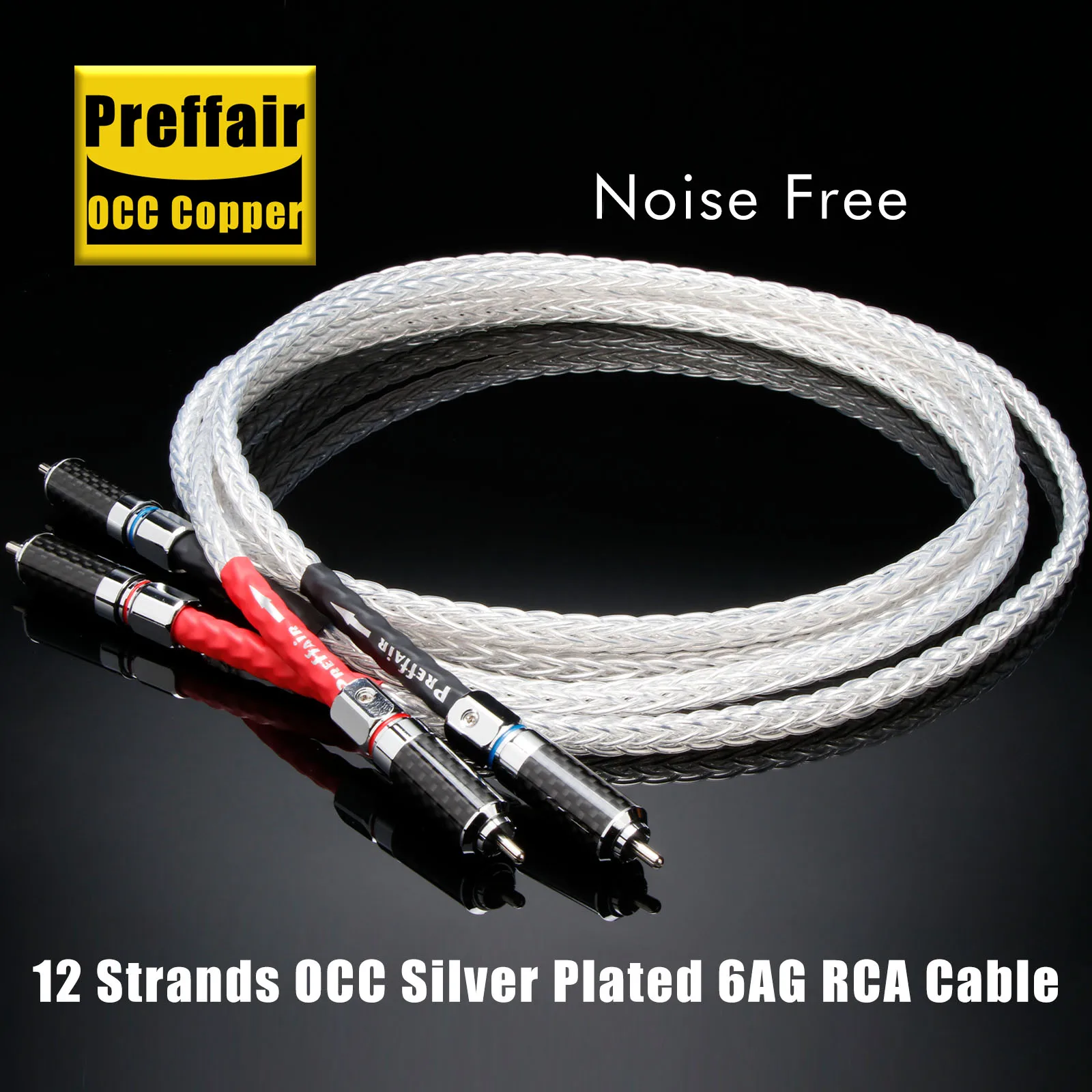 

Пара 12-жильный посеребренный кабель RCA 7N, монокристаллический медный посеребренный кабель xlr для линии усилителя динамика