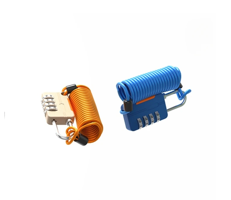 New Spring Rope Password Lock Stroller Electric Car Helmet Anti-theft Rope Lock Luggage Cable Lock
