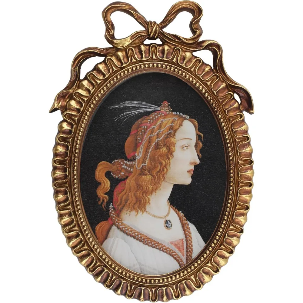 

Бронзовая фоторамка 5x7 — античная золотая винтажная бронзовая овальная рамка со стеклянной передней частью — настенная или настольная витрина, арт-деко