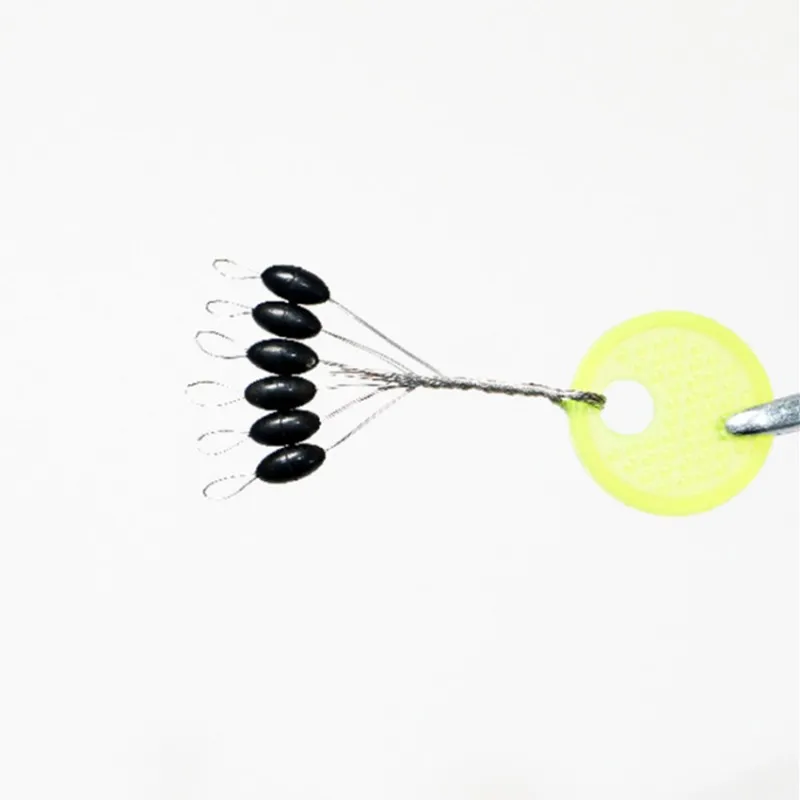 600/120PC 100/20 Group Set Rubber Silicon Space Bean Sea Carp Fly Fishing Black Rubber Oval Stopper Fishing Float Fishing Bobber