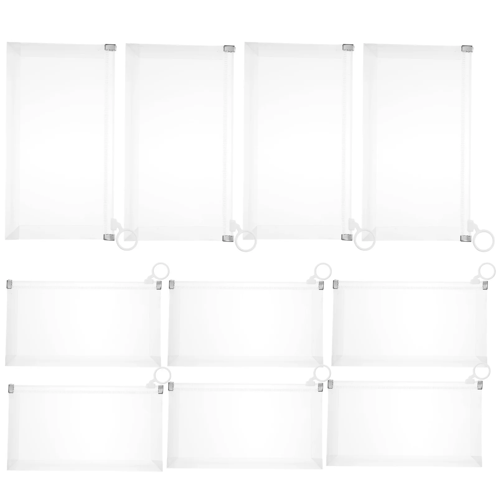 10Pcs File Bag Pencil Case Compact Design Long-Lasting Stationery Organizer Large Capacity Pen Storage Bag