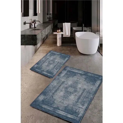 Drop Bath Mat Rug Toilet Seat Pad Washable Anti-Slip Soles 2li