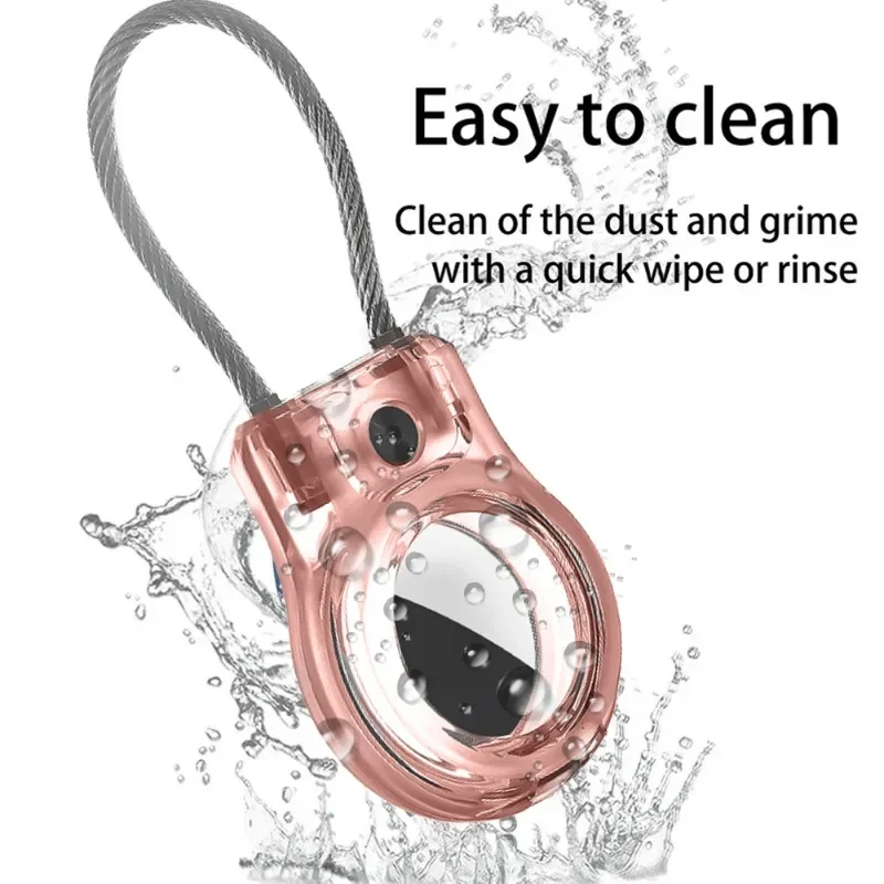 For Apple AirTag Case Keychain Holder Sturdy Anti-Lost Protective Case with Keyring for Luggage Backpack Keys Tracker Holder