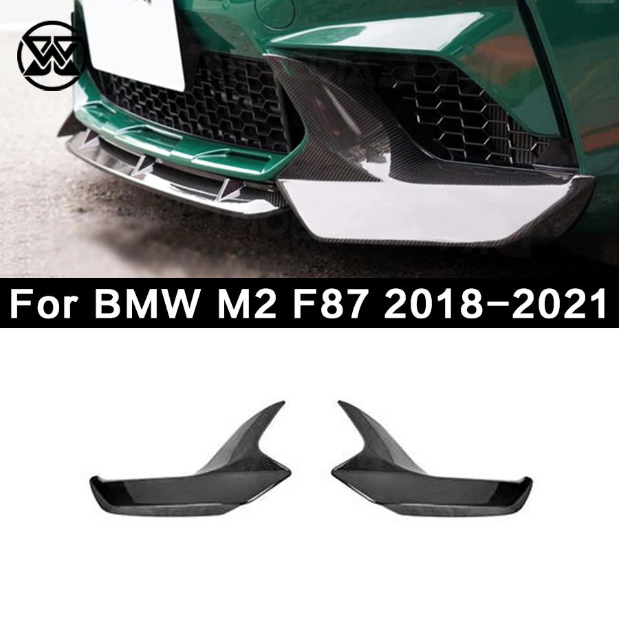 

Передний бампер из углеродного волокна, диффузор для губ, сплиттер для BMW M2 F87 M2C 2018-2021, автомобильный противотуманный светильник, вентиляционное отверстие, комплект кузова