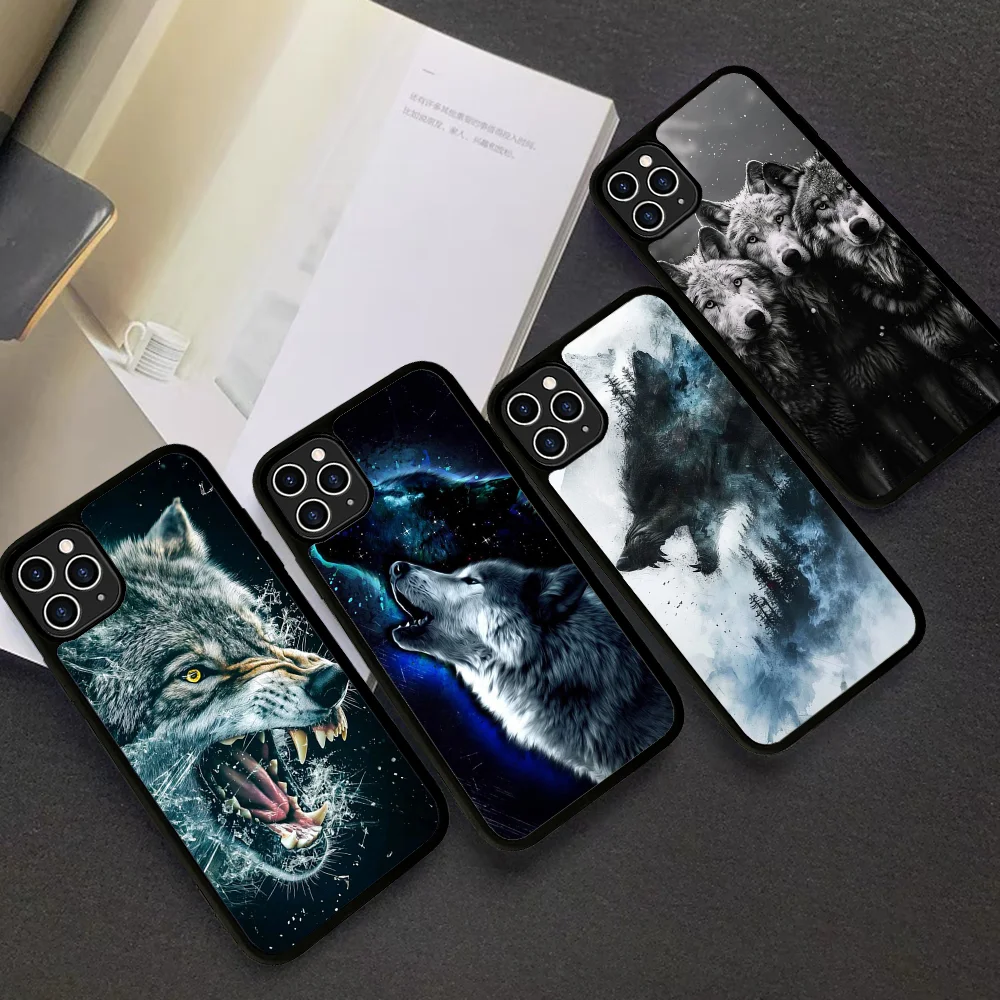 

Animal The Wolf Howl Phone Case Silicone PC+TPU For Samsung S10 20 30 22 23 24 Plus Lite Ultra Cover