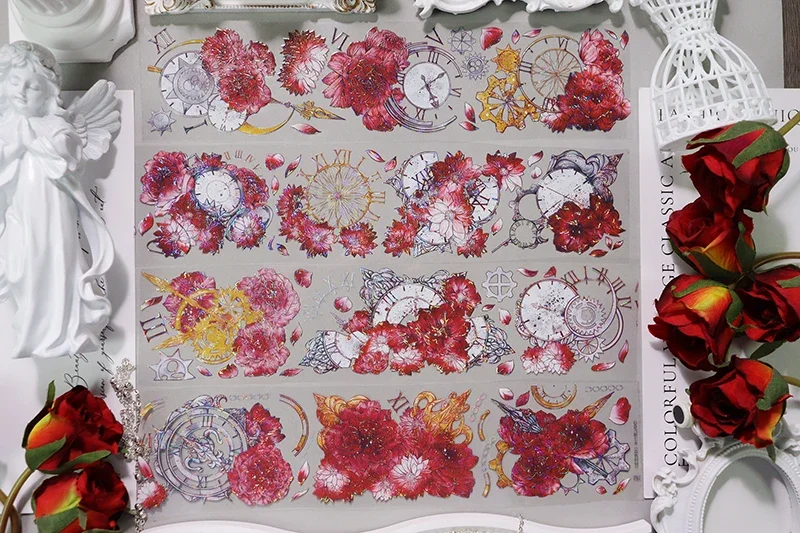 Dunkle Art blutige Uhr Shell hell glänzend Washi Pet Tape