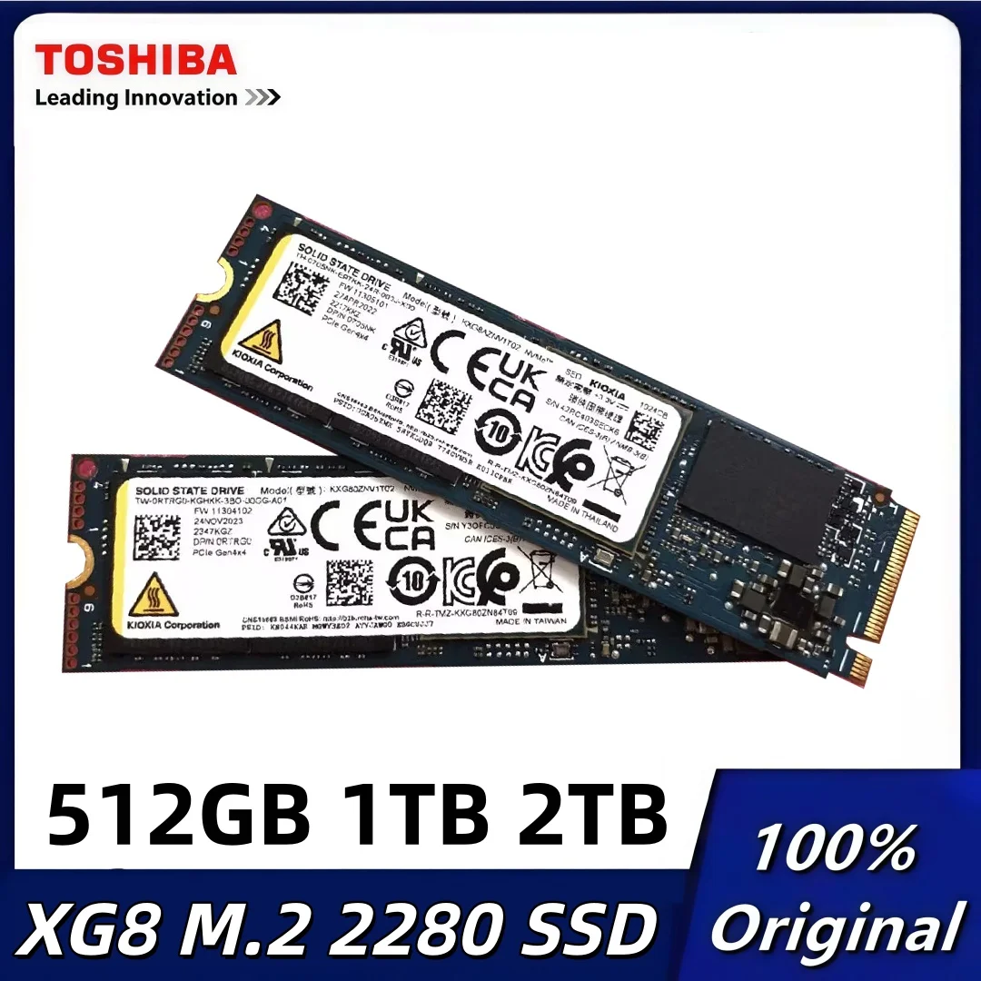 

Оригинальный твердотельный накопитель Toshiba XG8 512G 1T 2T, интерфейс M.2 2280, протокол NVMe, PCIe 4.0, для настольных ПК и ноутбуков.