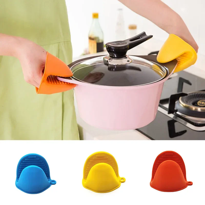 

Silicone Heat Resistant Gloves Clips, Non-Stick, Anti-Slip, Pot Dish Bowl Holder Clip, Cooking, Baking Oven Mitts, Hand Clip