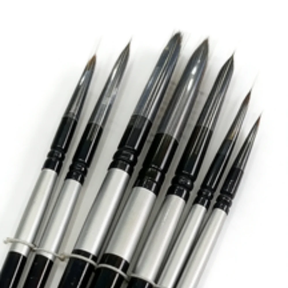 7-Piece Fine-Tip Brush Set Nylon-Tip Brushes for Acrylic, Oil, Watercolor, Gouache Digital Oil Painting Art Set