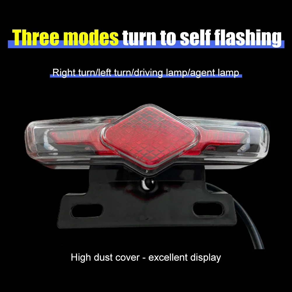 D06 36V 48V 60V Electric Bicycle Rear Lamp Waterproof LED Safety Night Riding Warning E-bike Taillights Cycling Accessories