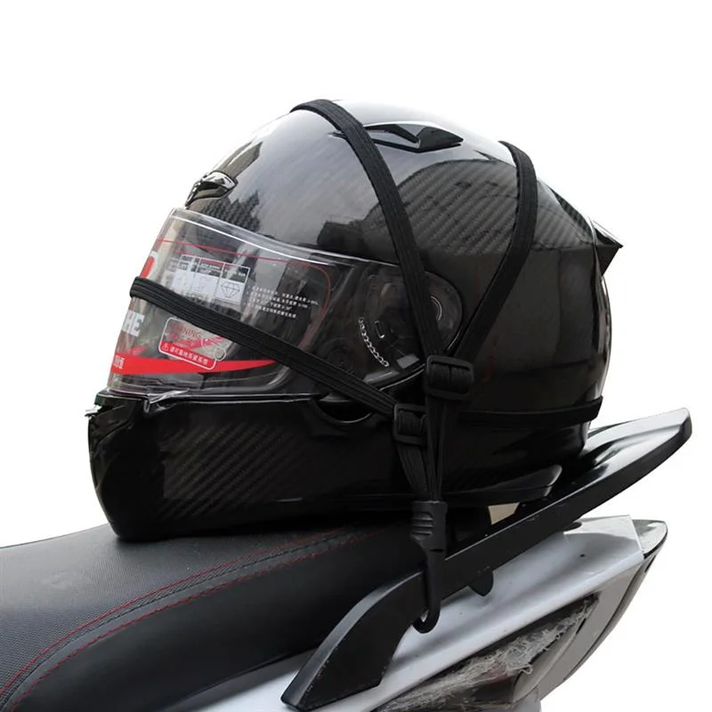 Universal 60CM/90CM Motorcycle Luggage Strap Moto Helmet Gears Fixed Elastic Buckle Rope HighStrength Retractable Protective Net