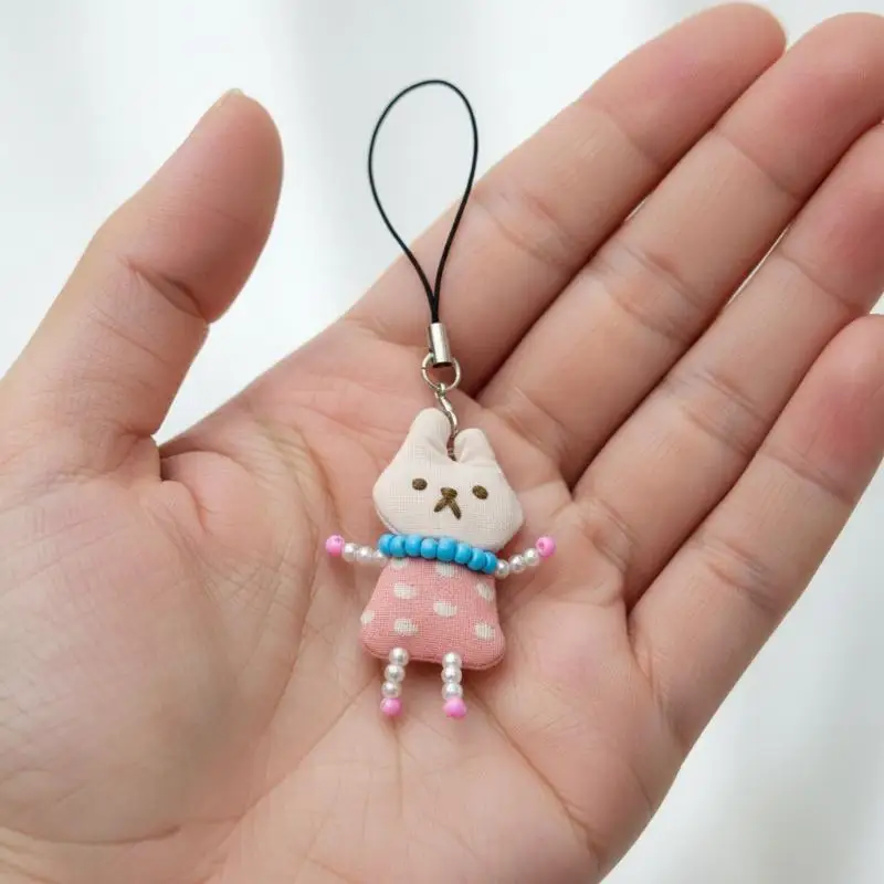 Cute Frog Pig Cat Pendant Keychain For Women Simple Design Phone Rope Chain Lovely Animal Bag Car Keyring Young Girls