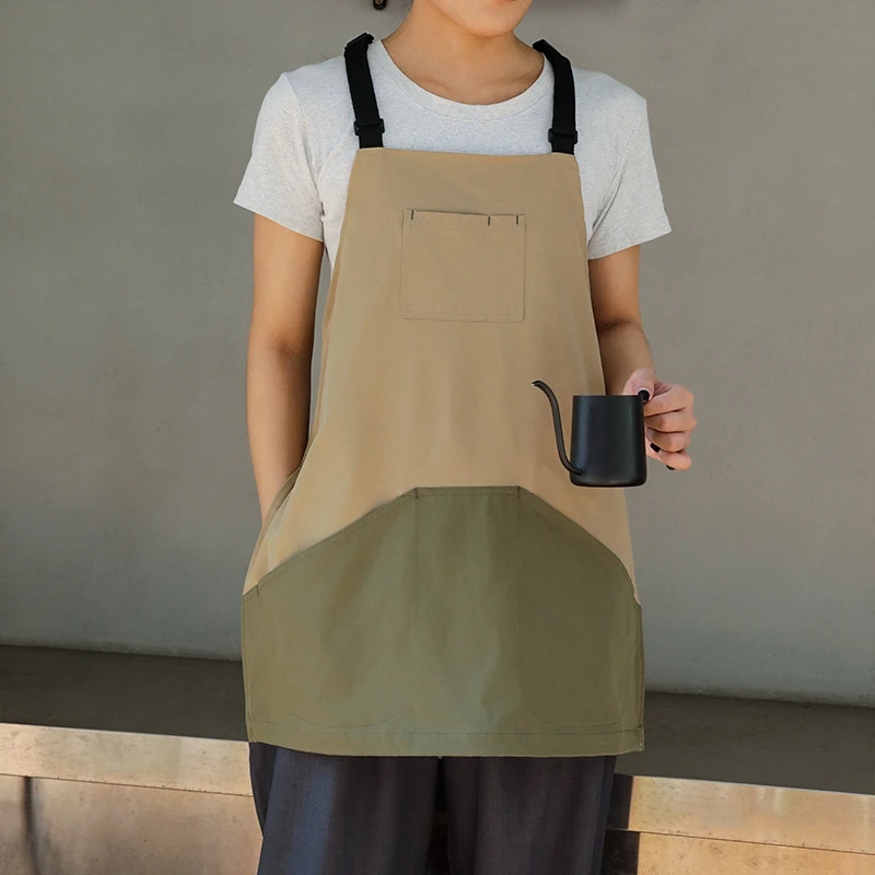 Waterproof Polyester Apron Florist Artist Coffee Shop Work Vest Waitress Cafe Barista Restaurant Bistro Pastry Chef Uniform B7