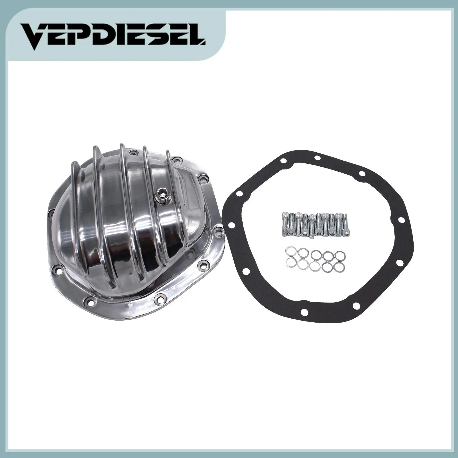 

1PC Polished Differential Cover Kit with 10 Bolt Pattern For Chevrolet GM Ford F-100 F-150 Dodge Ram Jeep J-Series Dana 44