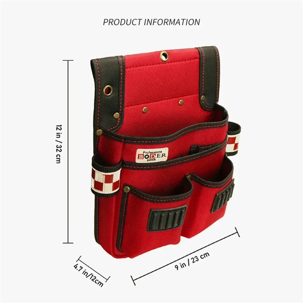 Multi Functional Electrician Waist Bag Hardware Repair Waterproof Tool Bag Thickened Oxford Cloth Lightweight Tool Kit