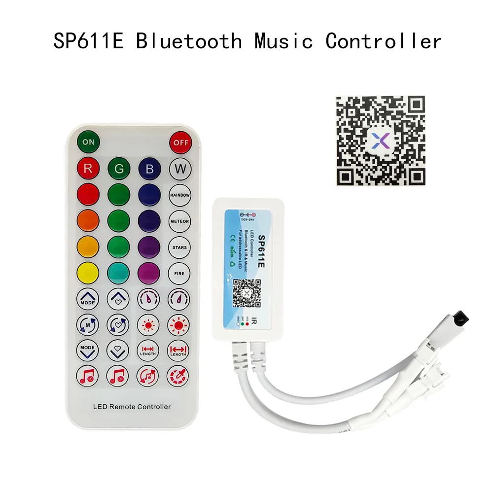 WS2811 WS2812 kontroler SP611E SP107E Bluetooth/WIFI muzyki pikseli aplikacja na telefon kontroler dla WS2812B WS2815 SK6812 RGBW DC5V-24V