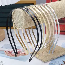10pcs/lot 4mm Fashion Simple Metal Hair Hoop Bands Hairband For Women Girls Hair Bands DIY Party Crafts Hair Accessories