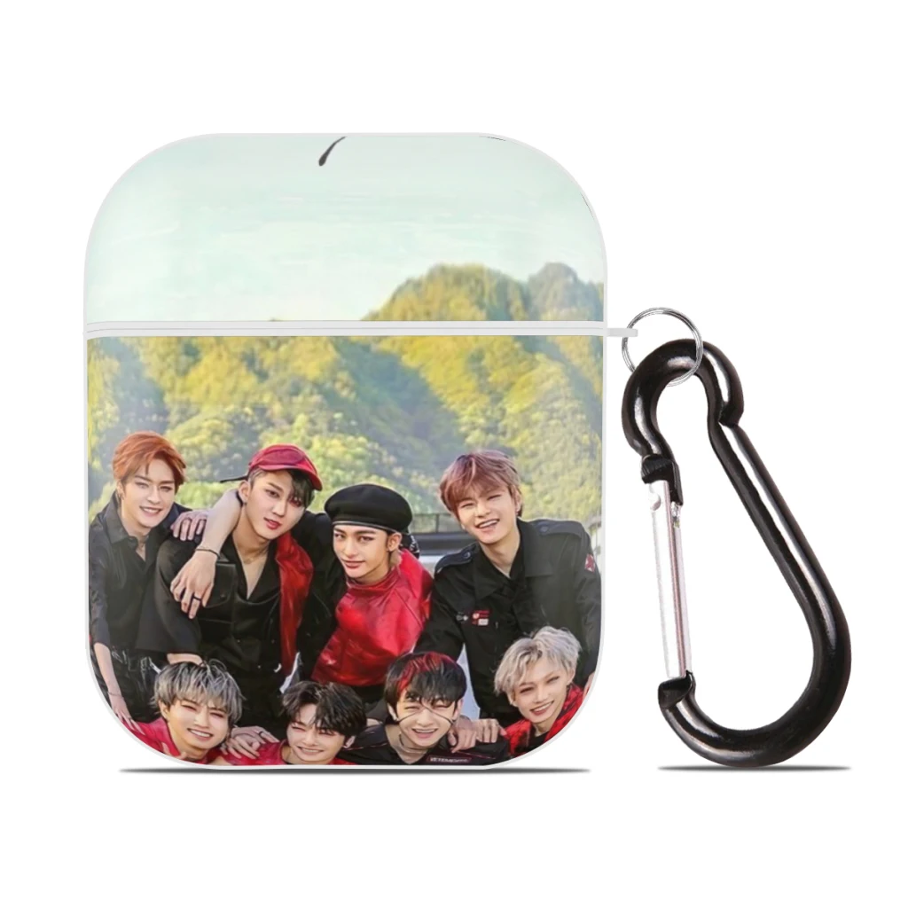 

KPOP S-Stray K-Kids for AirPods Case Cover, Hard PC Protective Cover with Buckle, Compatible with Apple AirPods