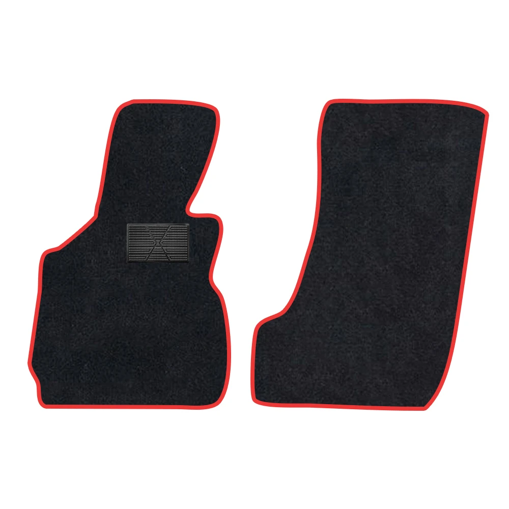

Car Floor Mat For Bmw Z4 2003–2008 E85/E86 Polyester suede Anti Slip black Backing red Binding Trim Edge