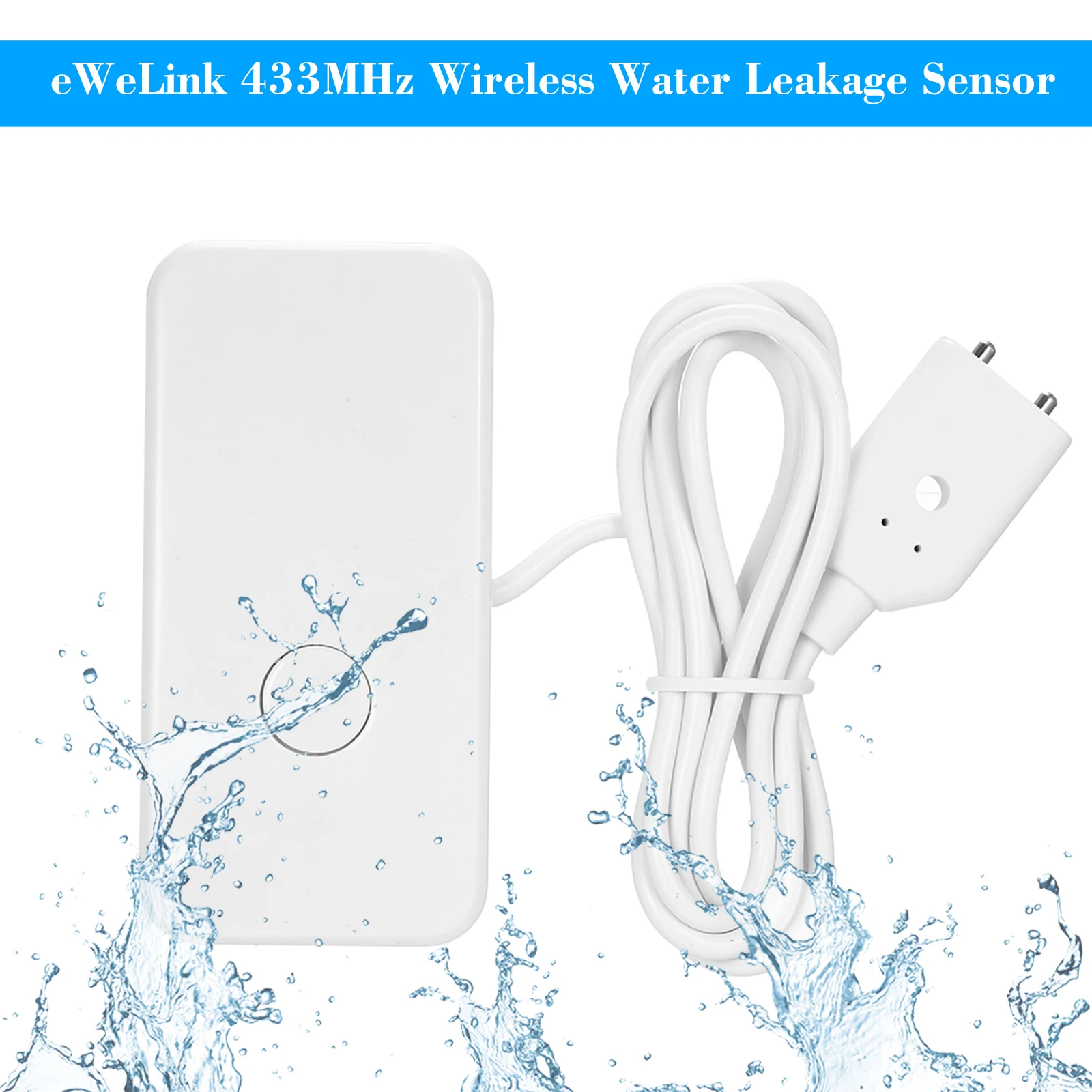 eWeLink Wireless Water Leakage Sensor Water Leaks Intrusion Detector Alert Water Level Overflow Alarm Security Alarm