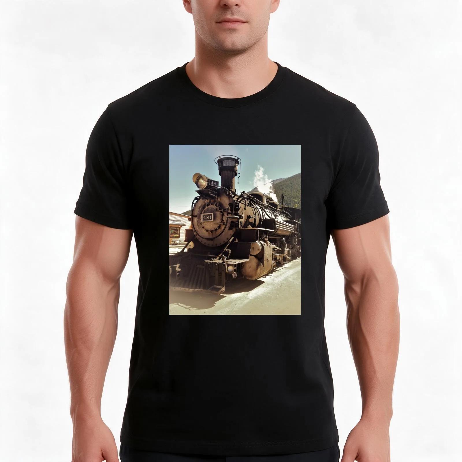 Durango to Silverton Narrow Gauge Railroad Engine T-Shirt Summer Casual Cotton Tee Oversized Streetwear Tops Unisex Men Women