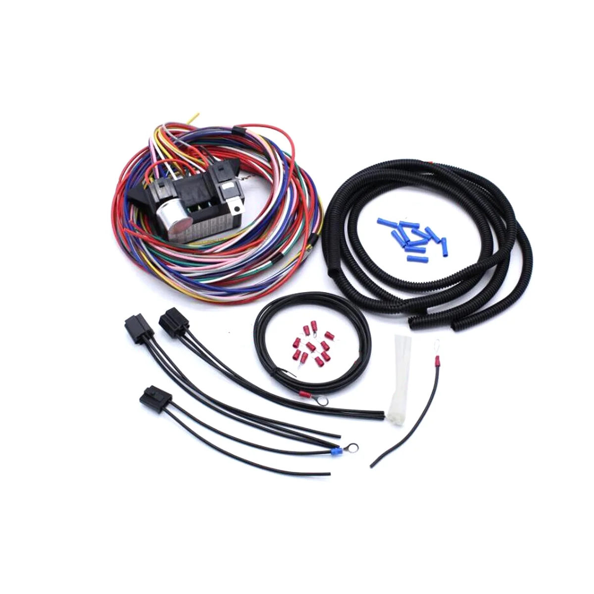 For Muscle Car Hot Rot Wiring Street Rod Rat Rod for Ford Chevy 12 Circuit Universal Wiring Harness Kit