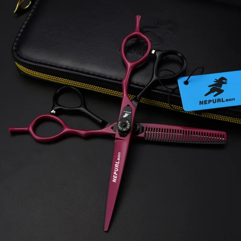 

Nepurlson Salon Hairdressing Scissors 6 Inch Hair Scissors Professional Barber Scissors Cutting Thinning Hairdressing Shear