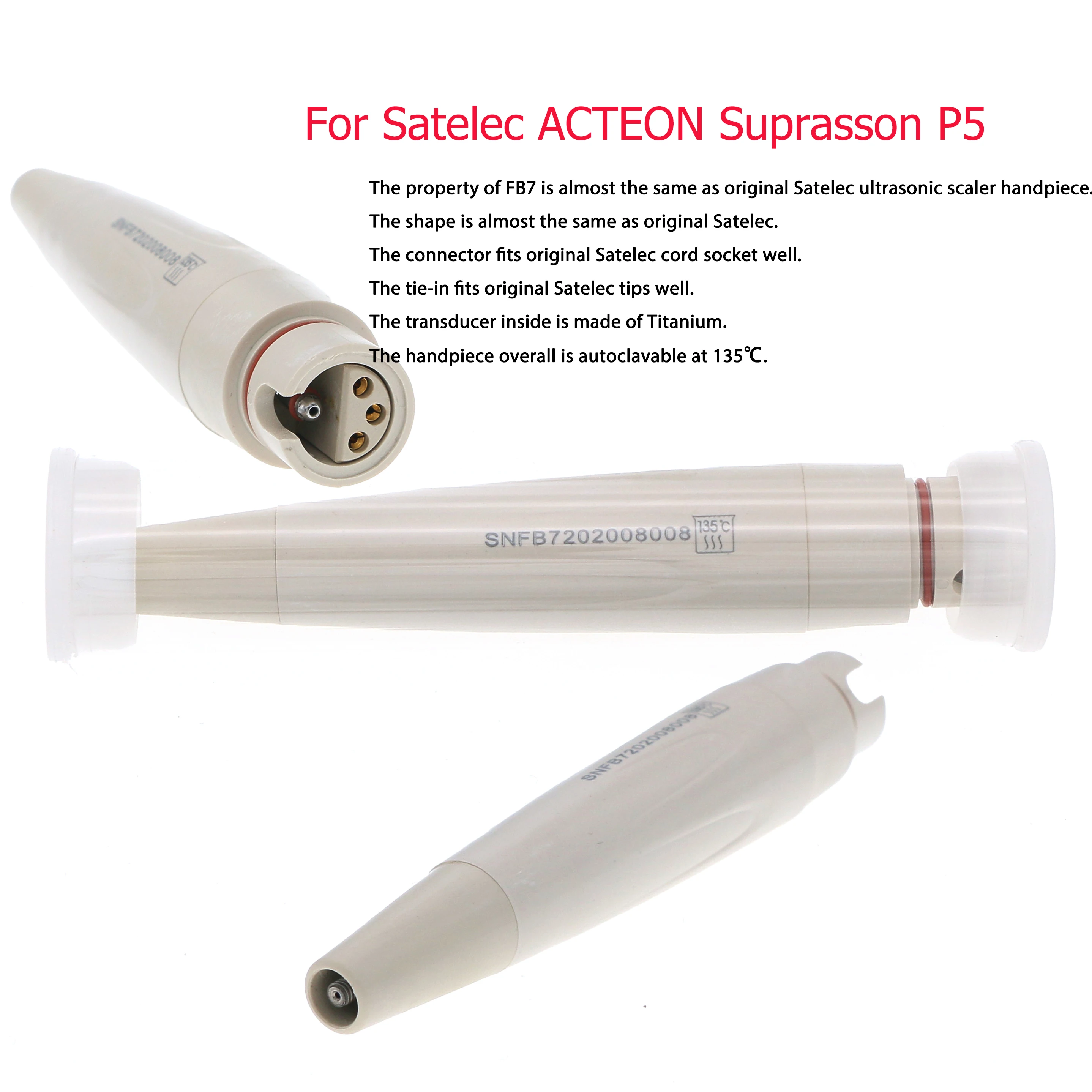 Dental Satelec ACTEON Suprasson P5 Newtron for Ultrasonics Scaler Handpieces Autoclavable FB7