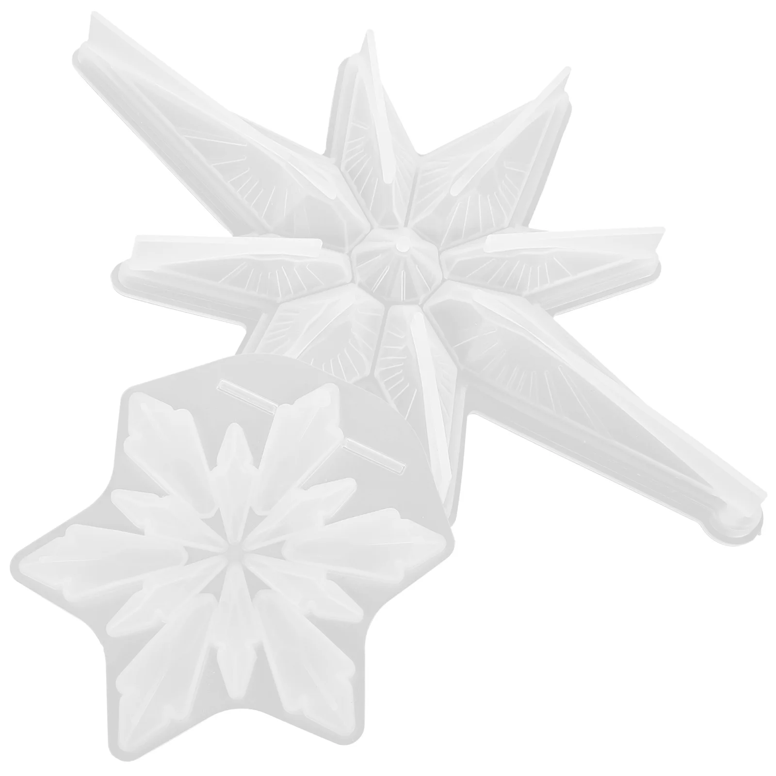 

2 Pcs Snowflake Silicone Mold Home Office Decorations Ornament for DIY Household Christmas Holiday Molds Silica Gel Hanging