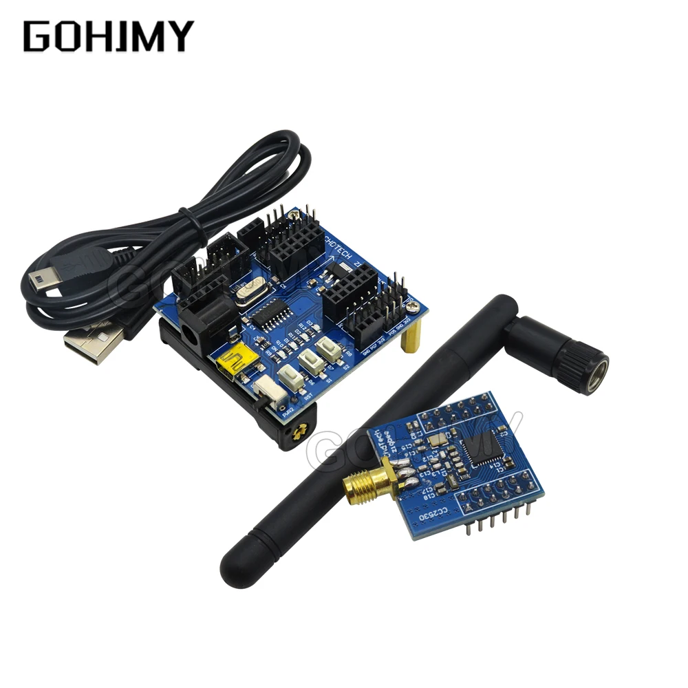Zigbee CC2530 Module UART Wireless Core Board + Sensor Node Baseboard Development Board CC2530F256 Serial Port Wireless 2.4GHz