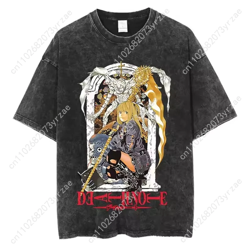 

Ретро футболка Death-Notes для мужчин и женщин, винтажная футболка высокого качества, хлопковая модная футболка с короткими рукавами, мягкие дышащие топы