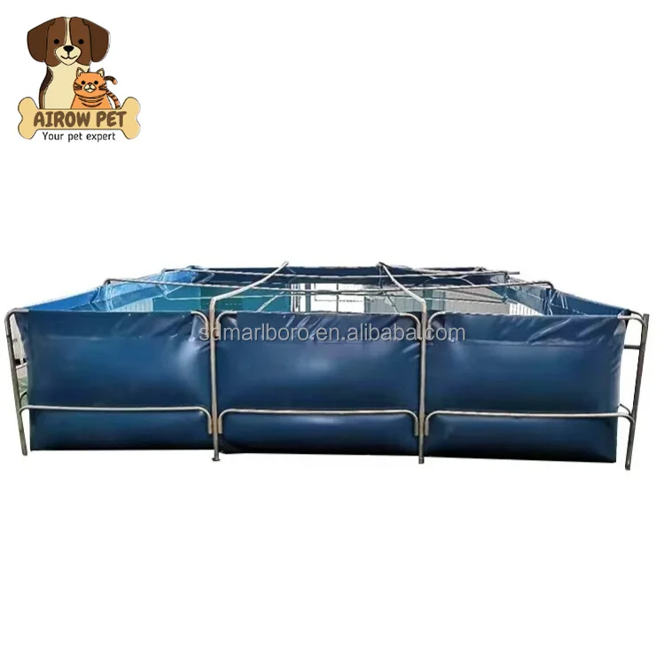 AIROW Wholesale 20000 L Folding Fish Tanks Rectangular Biofloc System Fish Pond Tanks