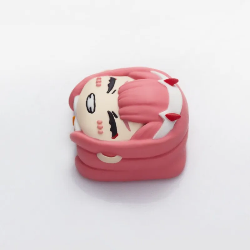 DARLING in The FRANXX Artisan Keycap Custom Resin Handwork Keyboard Cap Zero Two Cute Anime KeyCap for Mechanical Keyboard Gift