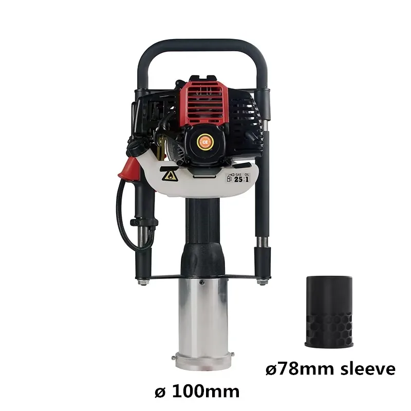 Garden Machine Compact Piling Hammer Medium Size Petrol Post Driver Heavy Duty Post Knocker for Fencing