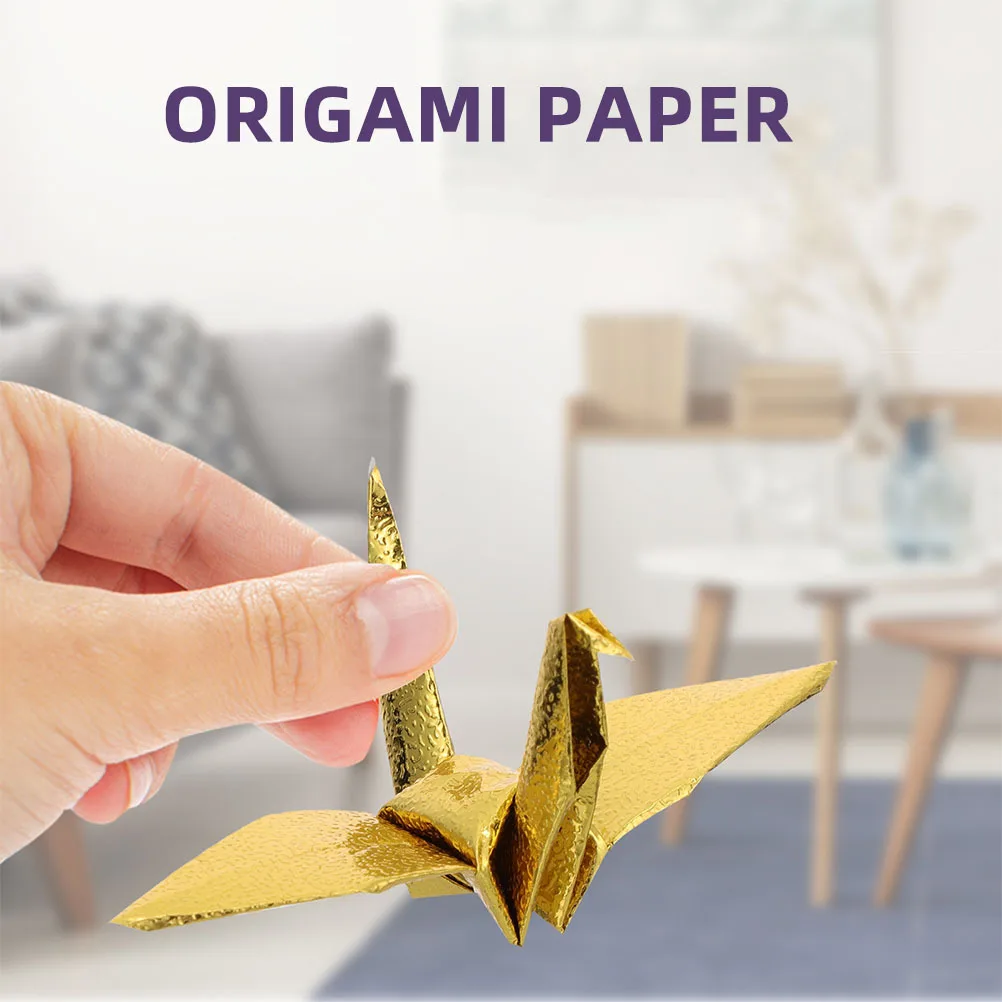 Papier do origami, iridescentny, metaliczny, do rękodzieła DIY, dla dzieci i dorosłych, dekoracyjny zestaw kwadratowych arkuszy.