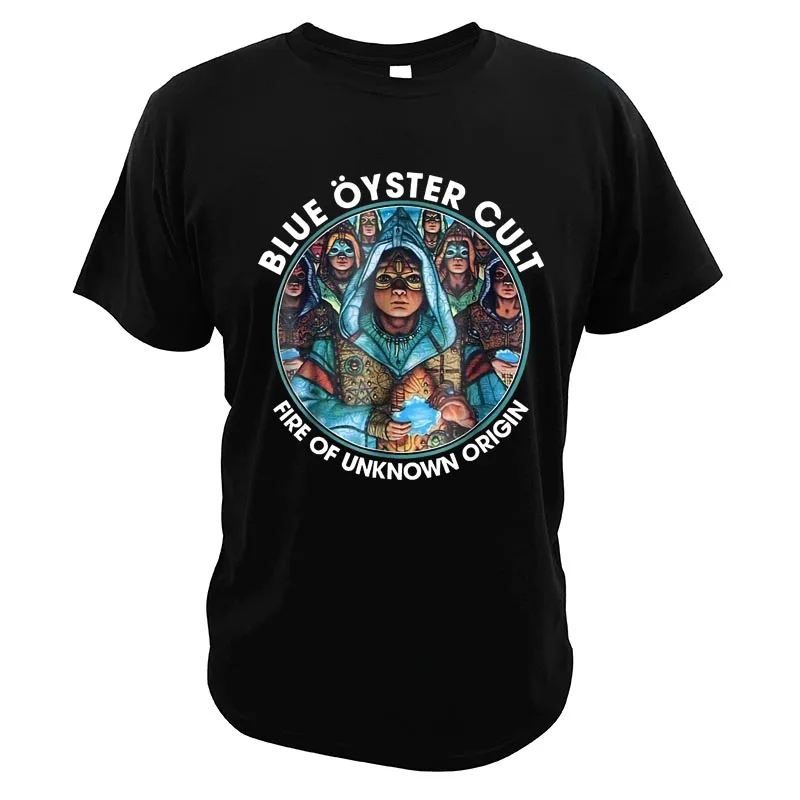 Blue Oyster Cult-T Shirt For Men BOC American Rock Band Heavy Metal Fans T-shirts Premium Summer Soft 100% Cotton Top EU Size