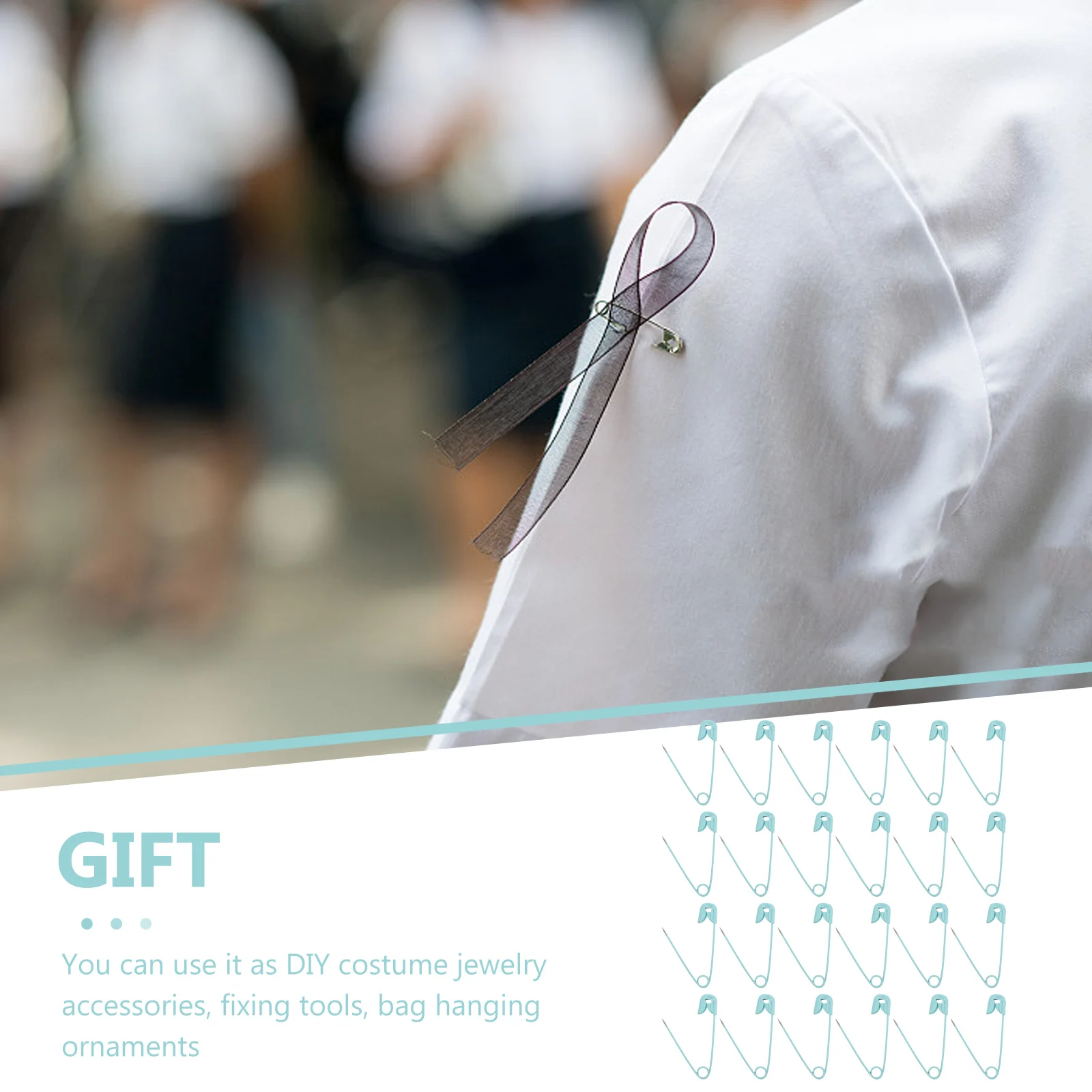 

100 Pcs Clothes Colored Pins Crafting Supplies Decorative Sewing Corsage Brooch Green Straight Fabric