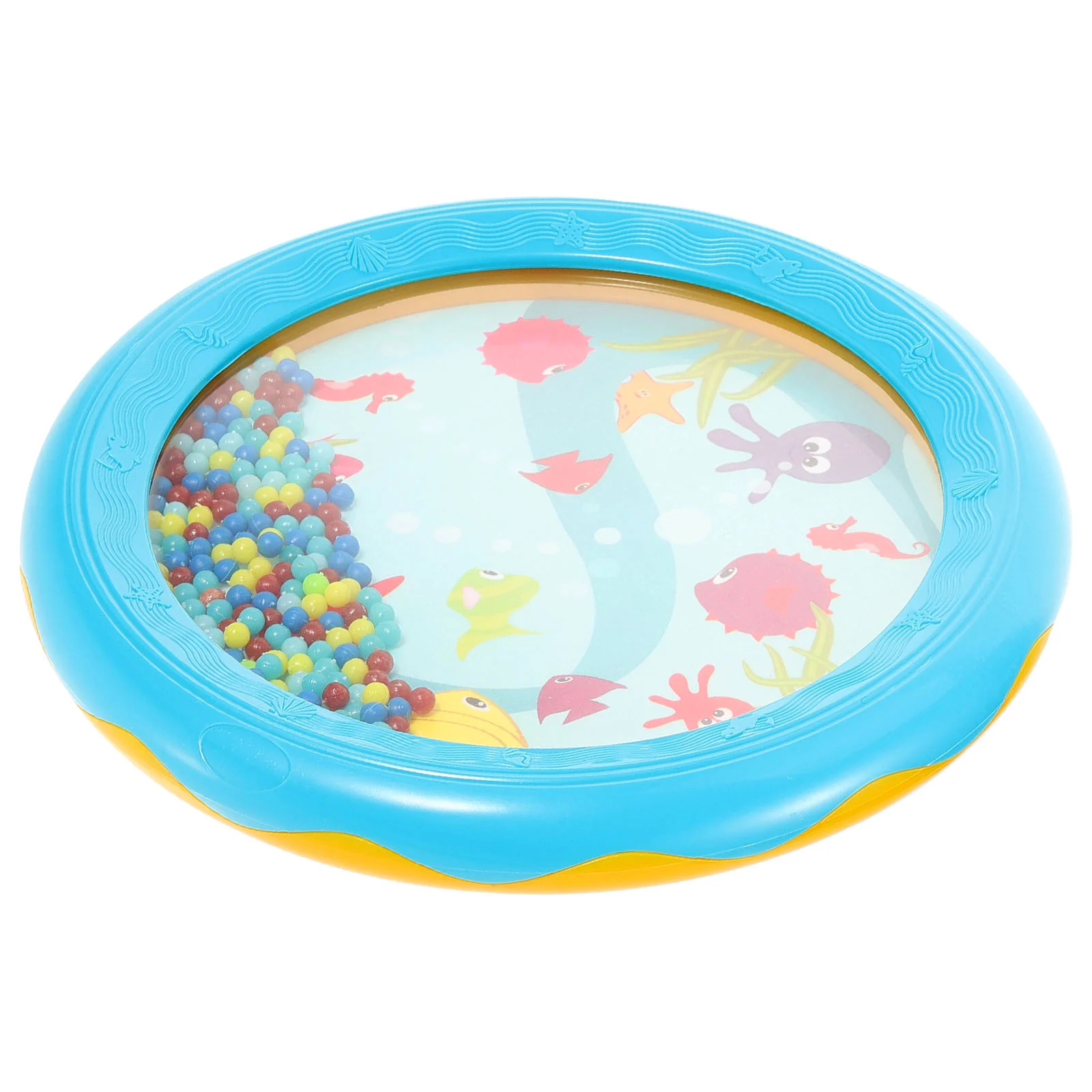 Children Ocean Drums Wave Plastic Beads Drum Musical Instrument Ocean Drums for Kids round ocean drums