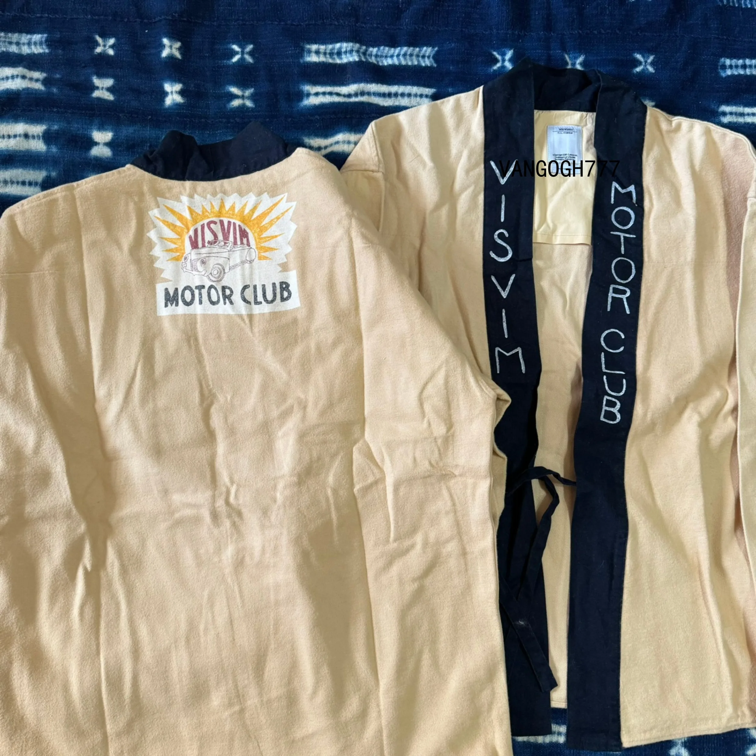【名作】VISVIM LHAMO SHIRT MOTOR CLUB サイズ3 VISVIM KOFU 17SS LHAMO SHIRT MOTOR CLUB Hand-painted cardigan robe