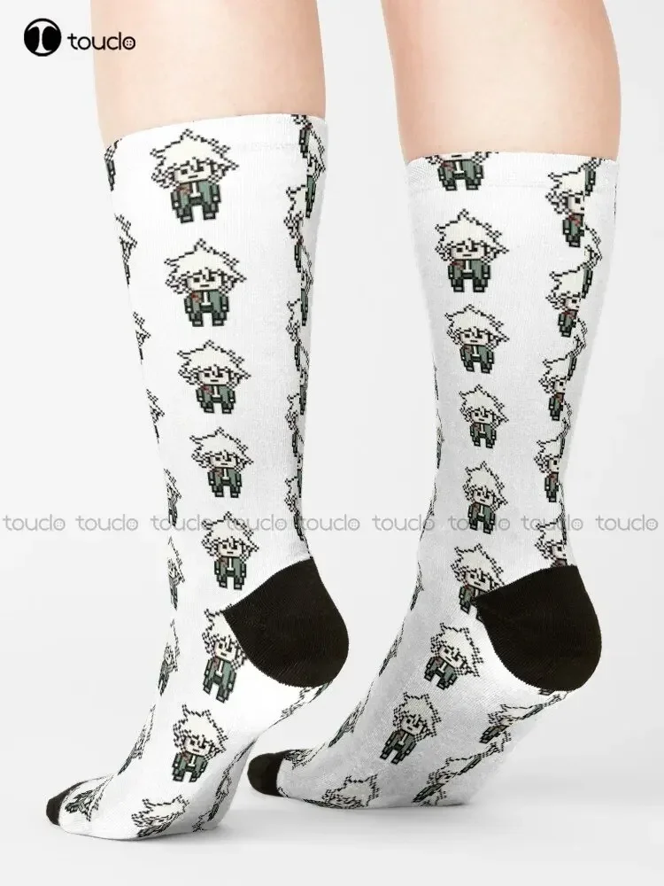 Danganronpa Nagito Komaeda Socks Novelty Socks For Women Personalized Custom Unisex Adult Teen Youth Socks Custom Gift Funny Art