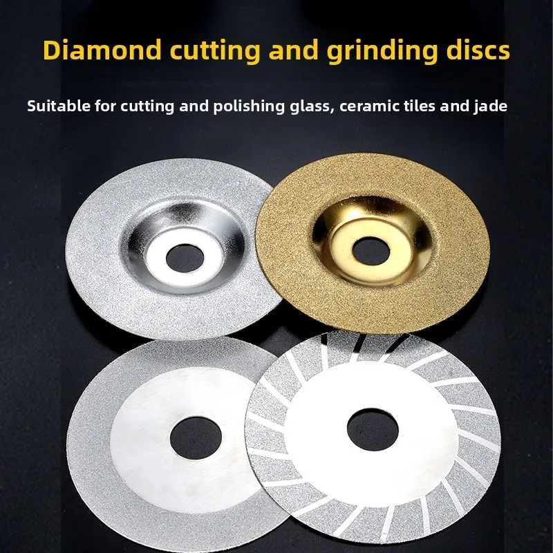 Electroplated Diamond Cutting Grinding Disc, Silver/Titanium‑Coated for Angle Grinder Glass Ceramic Stone Tile Grout Removal