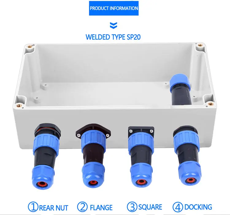 IP68 Waterproof Aviation Plug Connector 2/3/4/5/7/9/12 Pin Panel Mount Wire and Cable Solder Connection SP12 SP16 SP20 One Set