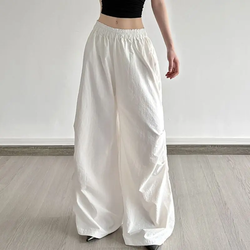 

American Solid Color Tooling Straight Pants 2025 Spring and Summer Loose Casual Low Waist Hot Girl Pants