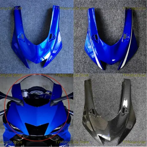 오토바이 전조등 후드 페어링 패널 커버 코 헤드 카울 Fit For Yamaha YZF-R6 YZF R6 YZFR6 2017 2018 2019 2020-2024