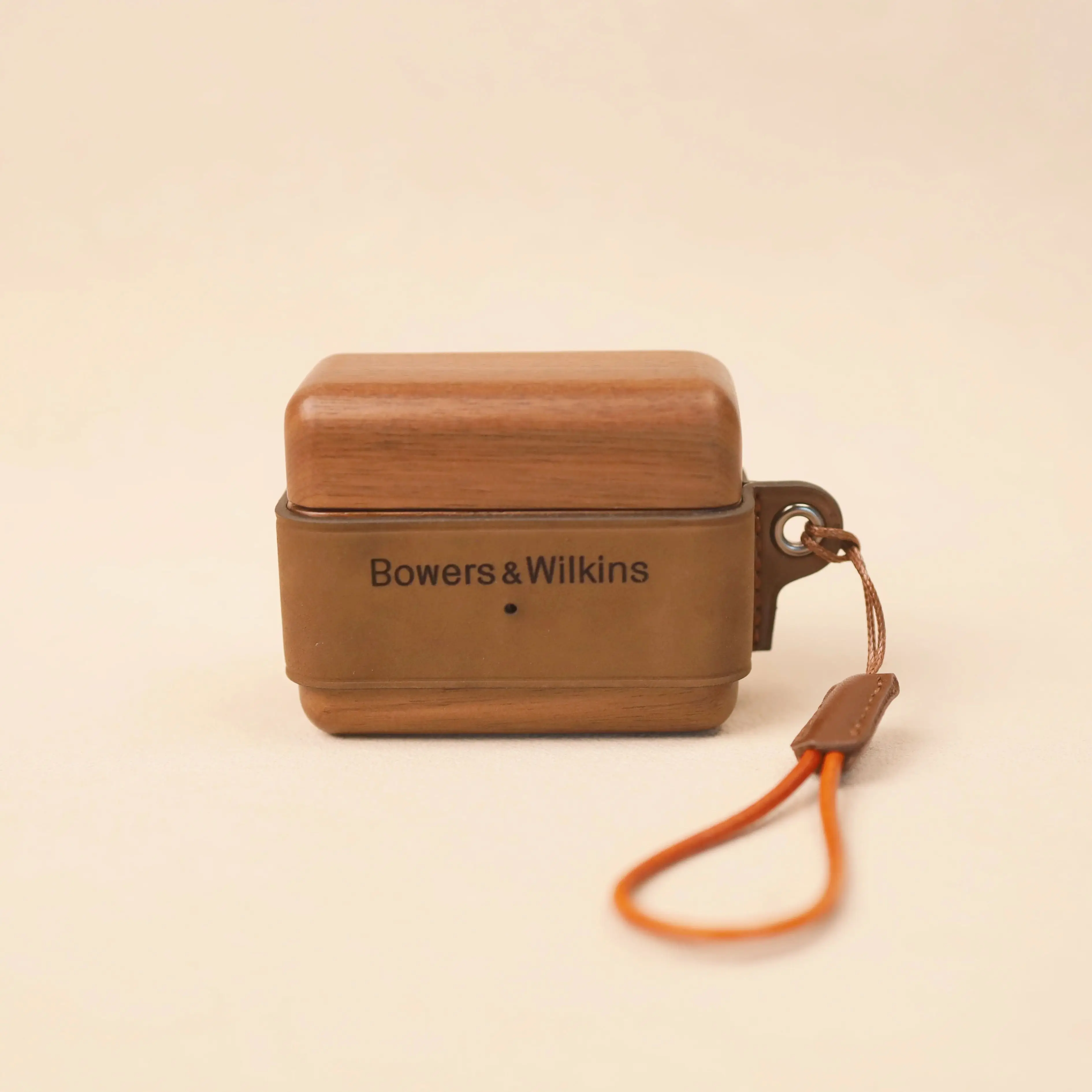 

Handmade Wooden Leather Case for Bowers & Wilkins PI8 / PI6 Earphones – Retro Walnut Protective Cover for B&W