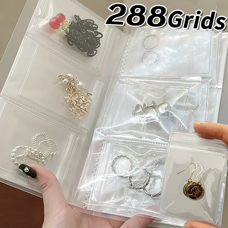 

Transparent Jewelry Storage Bag Dustproof Albums Necklace Earring Ring Book Holder Portable Travel Jewelry Organizer Booklet