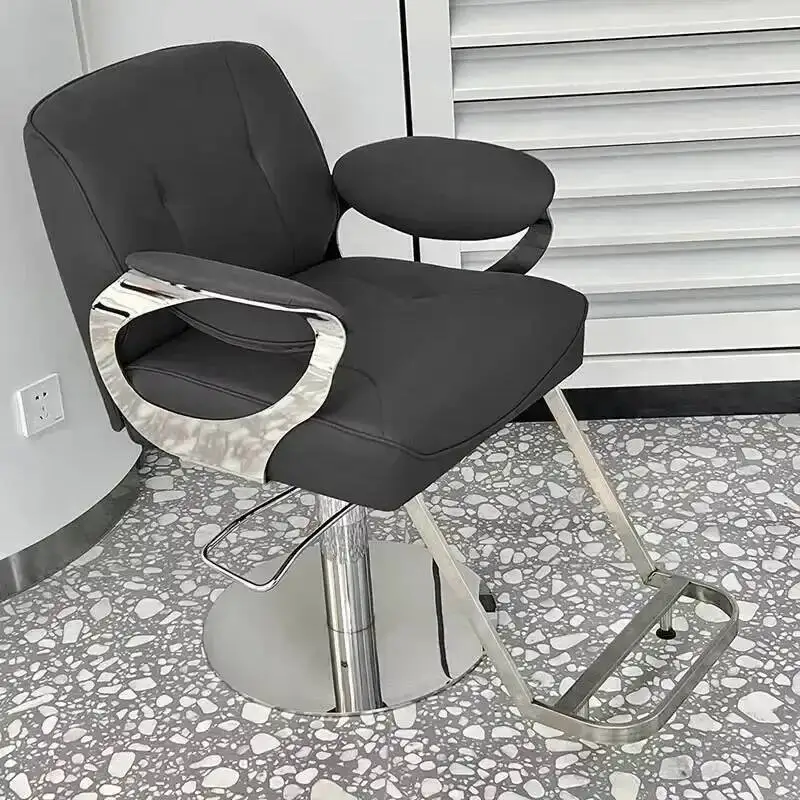 

Barbershop Silla Chair Dyeing Hair Simple Beauty Retro Simple Salon Barber Chair High-end Luxury Comfy Barber Home Furniture