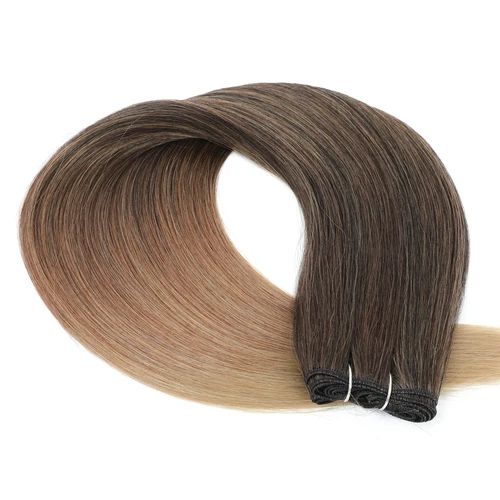 Imagen 2 del producto Mechones de pelo liso de hueso, extensiones de cabello Natural para salón, cola de caballo, pelo liso Yaki sintético largo falso, tejido completo hasta el extremo