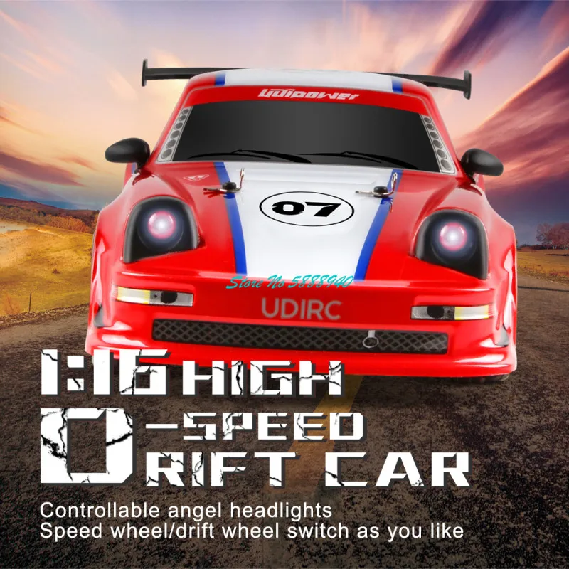 80KM/H Brushless High Speed Flat Run Drift RC Car Model 2.4G 1:16 4WD Driving Bright Light Kids Adult Remote Control Car Model